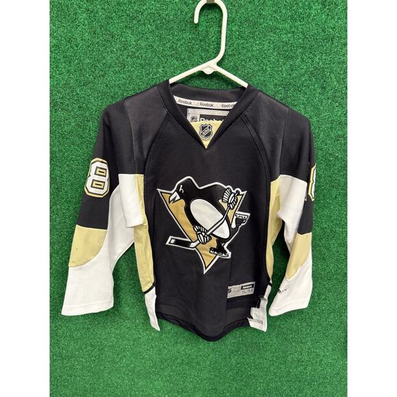 Youth Pittsburgh Penguins NHL Black & Gold Jersey Sz S/M Unisex - Picture 1 of 7